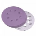 Uxcell 15pcs 5-inch Purple Sanding Discs 800 Grits 8 Hole Hook And Loop Professional Aluminum Oxide Sand Paper Wet Dry Polish