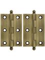 Idh By St Simons 83020-005 Professional Grade Quality Genuine Solid Brass 3 Inch X 2 Cabinet Hinges Pair Antique 