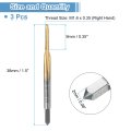 3pcs Straight Flute Thread Tap M1 6 X 0 35 Metric Titanium Coated Screwing Tapping Tool Thread Milling Machine Taps High-speed