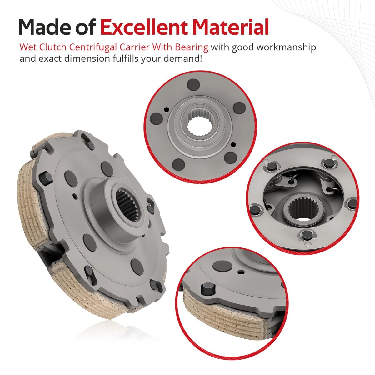 Wet Clutch Centrifugal Carrier With Bearing For Honda Fourtrax 300 2x4 4x4 Trx300 Trx300fw 1988-2000 O E M 22535-hm5-305