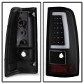 Acanii For Black 1999-2006 Gmc Sierra 1500 2500 3500 99-02 Chevy Siverado Led Tube Tail Lights Brake Lamps Left Right
