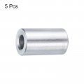 Uxcell 5pcs Aluminum Spacer 1 4 Bore X 2 Od 3 Length Screw Standoff Bushing Plain Finish Round Metal For Id Screws Bolts And