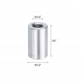 Uxcell 5pcs Aluminum Spacer 1 4 Bore X 2 Od 3 Length Screw Standoff Bushing Plain Finish Round Metal For Id Screws Bolts And