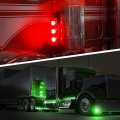 Partsam 1pcs Dual Revolution 17 Led Watermelon Light For Semi Truck Red Stop Turn Signal And Marker To Green Auxiliary