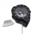 Smt- Red Led Glass See Through Engine Cover Compatible With Suzuk Gsx1300r Hayabusa 1999-2020 Black