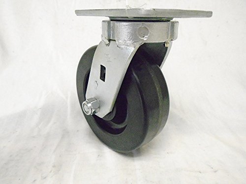 6" x 2" Swivel Caster Kingpinless Steel Wheel & Rigid 1200lb Tool Box 