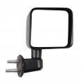 Ocpty Black Right Side Mirror Fit For 2007-2017 Jeep Wrangler Textured Glass Manual Folding Non-heated