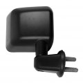 Ocpty Black Right Side Mirror Fit For 2007-2017 Jeep Wrangler Textured Glass Manual Folding Non-heated