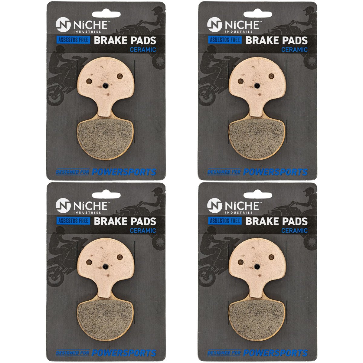 Niche Front Brake Pad Set For Harley-davidson 44063-83d Ceramic 4 Pack