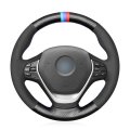 Mewant Matte Carbon Fiber And Suede Steering Wheel Cover For Bmw 2 Series F22 F23 F45 F46 2014-2019 3 F30 F31 F34 F35 2012-2019