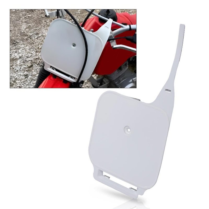 Front Number Plate For Honda Xr70r 1997-2000 Fit Xr80r 1987-2000 Xr100r 61136-gn1-000ze White