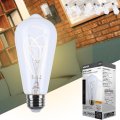 Satco S11527 Led Bulb 6w 40w Eq St19 Vintage Style Loop Flex Gray Filament 2700k Warm White E26 Medium Base Dimmable Clear