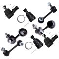 8pc Set Front Suspension Kit Fit 2003-2011 For Honda Element Outer Tie Rod End Lower Ball Joint Sway Bar Link