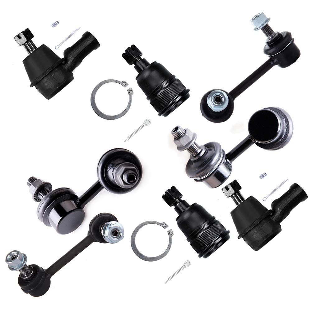 8pc Set Front Suspension Kit Fit 2003-2011 For Honda Element Outer Tie Rod End Lower Ball Joint Sway Bar Link