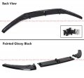 Akasaka 5 Pieces Design Painted Still Night Pearl Blue Front Bumper Splitter Glossy Black Lip Spoiler Kit Compatible With