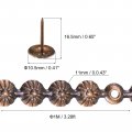 Uxcell 5pcs Upholstery Tacks Strips 1meter Flower Decorative Nail Trims For Sofa Headboard Chair Furniture With Nails 11mm