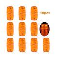 Surfacemount Bullseye 12-led Side Marker Clearance Light For Trailer Truck Bus Lorry 12v-24v Pack Of 10 Amber