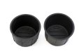 Red Hound Auto 2 Rear Center Console Cup Holder Insert 2009-14 Compatible With Ford F150 Rubber Left Right Liners