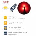 Wljh High Bright Red Instrument Panel Cluster Gauge Indicator Lamp Dash Bulb Full Led Light Package For Jeep Cherokee Xj