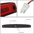 Auto Dynasty Red Housing 3d Led Bar Center Tailgate Lamp Brake Light Compatible With 03-06 Dodge Ram Truck 2500 3500