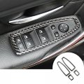 Hotrimworld Carbon Fiber Interior Car Door Window Switch Button Trim Cover For Bmw 1 Series F20 F21 2012-2018