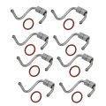 Diesel Fuel Injector Lines Connecting Rods And O Rings 8 Pcs Replacement For 8c3z-9229-a 8c3z9229a With Gaskets