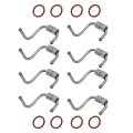 Diesel Fuel Injector Lines Connecting Rods And O Rings 8 Pcs Replacement For 8c3z-9229-a 8c3z9229a With Gaskets