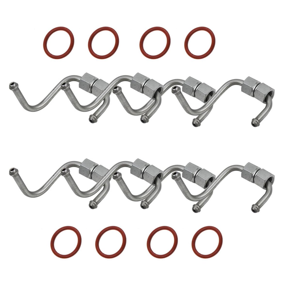 Diesel Fuel Injector Lines Connecting Rods And O Rings 8 Pcs Replacement For 8c3z-9229-a 8c3z9229a With Gaskets