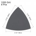 Triangular Sandpaper Hook And Loop Triangle Sanding Pad Fit 3-1 2 Oscillating Multi-tool Silicon Carbide For Wet Dry Use 1200