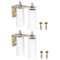 2 Set Slide Gate Guide Roller 4 72 L-rear Post Bracket Nylons Adjustable Sliding Hardware Roller Kit For Grates Barn Rolling 