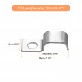 Uxcell 30 Pcs Pipe Strap 304 Stainless Steel Support Fit For 1 2in2mm Tube Tension Clip With 1 Hole 6mm Height Continuouss Emt