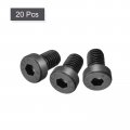 Uxcell M8x12mm Hex Socket Thin Head Cap Screw Bolts 12 9 Grade Carbon Steel 20pcs