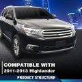 Front Fog Light Lamp Cover Trim For Toyota Highlander 2011 2012 2013 814810e060 814820e080 To1038154 To1039154 Driver And