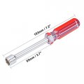 Uxcell Non-magnetic 12mm Nut Driver Red Coded Handle With 3 7 Inch Shaft