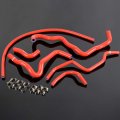 Silicone Radiator Hose Kit For 2001-2005 Honda Civic D17 1 7l Red With Clamps 