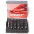 Circuit Performance Forged Steel Extended Hex Lug Nut For Aftermarket Wheels 1 2 -20 Hyper Black 20 Piece Set Tool