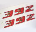 Yoaoo 2x Oem Red 392 Emblem Badge Alloy Decal 3d Logo For Dodge Hemi Challenger Chrysle 300c Red