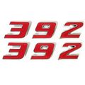 Yoaoo 2x Oem Red 392 Emblem Badge Alloy Decal 3d Logo For Dodge Hemi Challenger Chrysle 300c Red