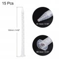 Uxcell 15 Pcs Epoxy Tubes Static Mixer 6 02-inch Plastic Resin Mixing Nozzle Pointed Tip For Ab Glue Adhesive Gun Applicator