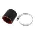 1 Set 40mm Length 38mm 5 Id Black Red Car Silicone Rubber Hose End Cap With Clamps Reinforced Blanking For Bypass Tube 