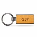 Ipick Image Made For Infiniti G37 Laser Engraved Maple Wood Gunmetal Frame Case Key Chain