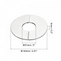 Uxcell Wall Split Flange 201 Stainless Steel Round Escutcheon Plate For 51mm Diameter Pipe 3pcs