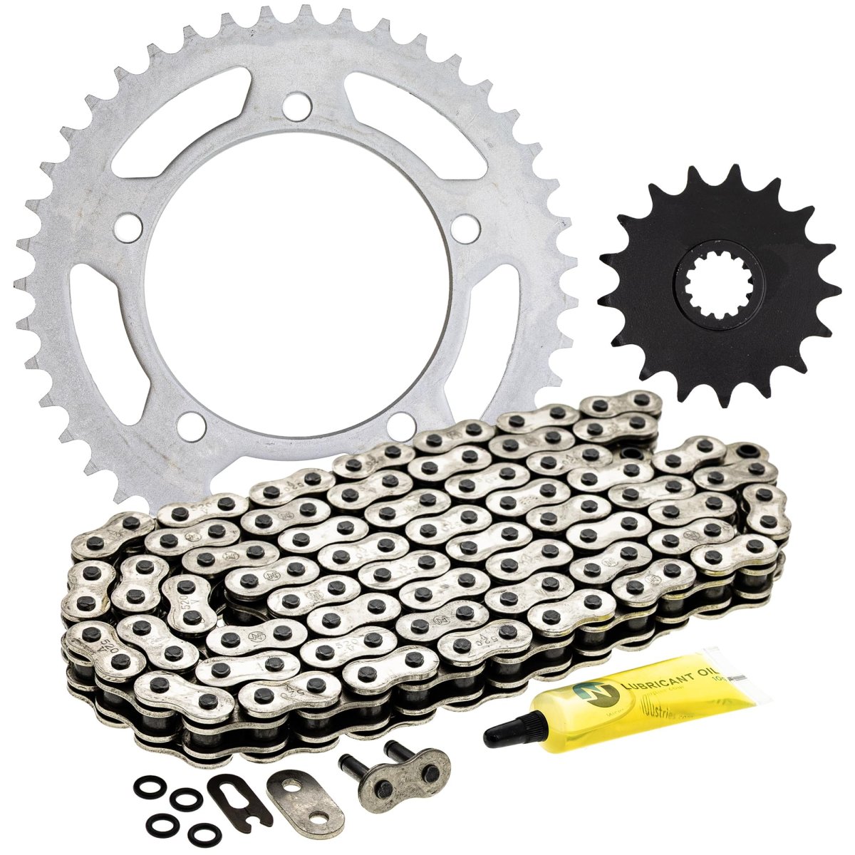 Niche Drive Sprocket Chain Combo For Suzuki Gsxr1000 Front 17 Rear 43 Tooth 520v O-ring 112 Links