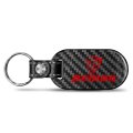 Dodge Demon In Red Real Carbon Fiber Dog-tag Style Key Chain Keychain Official Licensed 