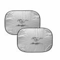 Ipick Image For Ford Mustang Pony And Script Universal Fit 28 W X 24 L Dual Panels Easy Folding Windshield Sun Shade
