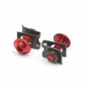 Uxcell 16pcs Red Metal Motorcycle 6mm Thread Dia Hexagon Bolts Screws Rivet Clip