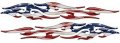 Weston Ink Thin And Long Tribal Style Flame Graphics With American Flag 