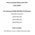 For Honda Crf450r Crf450 R 2012-2016 Kick Start Starter Lever 28300-men-306 Model Kvtr-10366