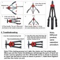 Httmt- Hand Nut Riveter 440mm 17 Rivet Gun Kit Rivnut Thread Setting Tool Setter Nutsert Metric Sae Riveting P N
