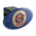 Rustic Minnesota State Flag Distressed Usa Oval Tow Trailer Hitch Cover Plug Insert